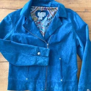 Bright Blue leather jacket